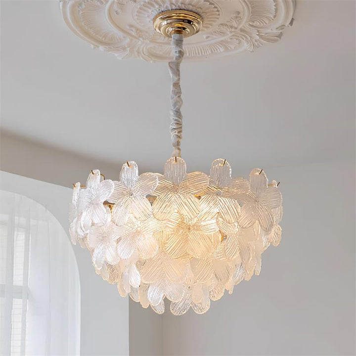 Cavine lampadario in vetro Rosa a Forma di fiore