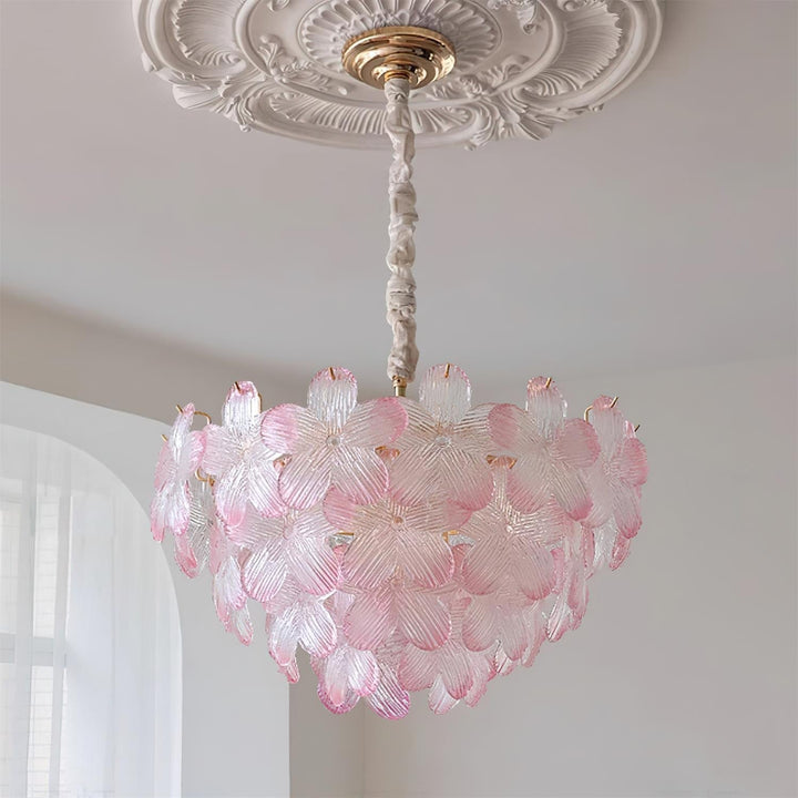 Cavine lampadario in vetro Rosa a Forma di fiore