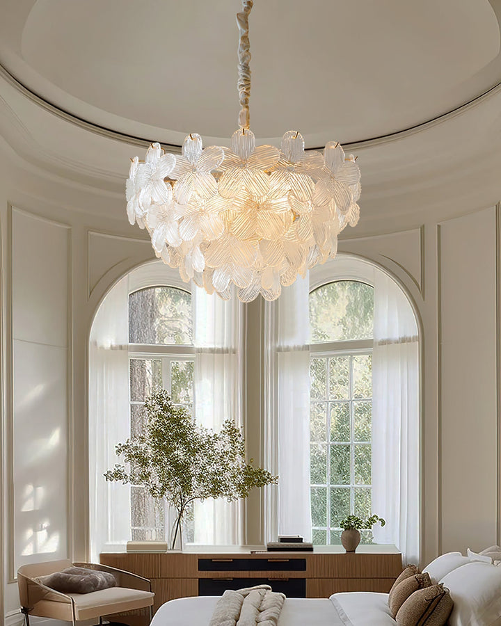 Cavine lampadario in vetro Rosa a Forma di fiore