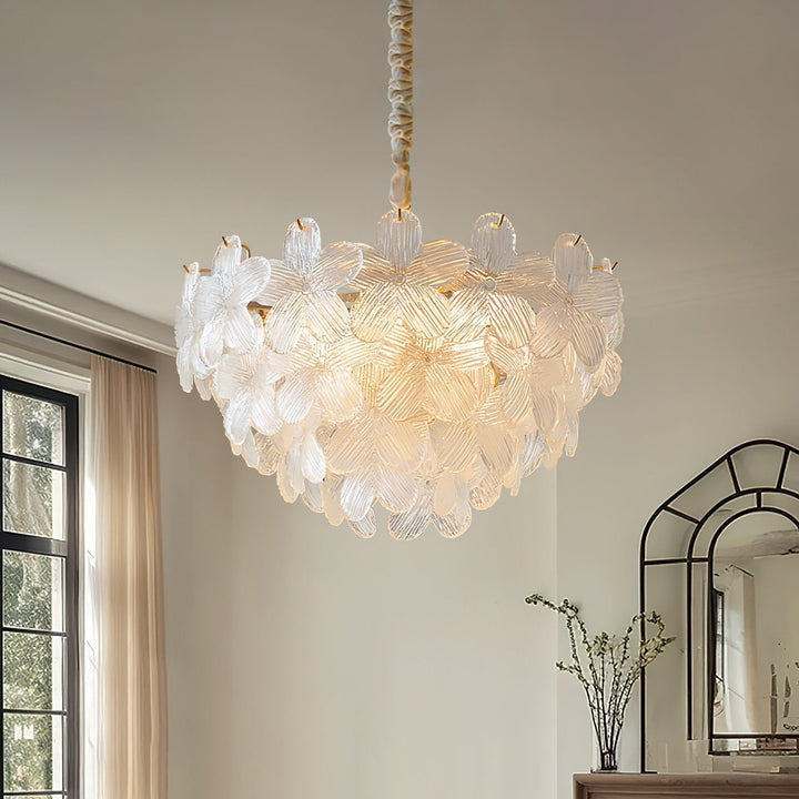 Cavine lampadario in vetro Rosa a Forma di fiore