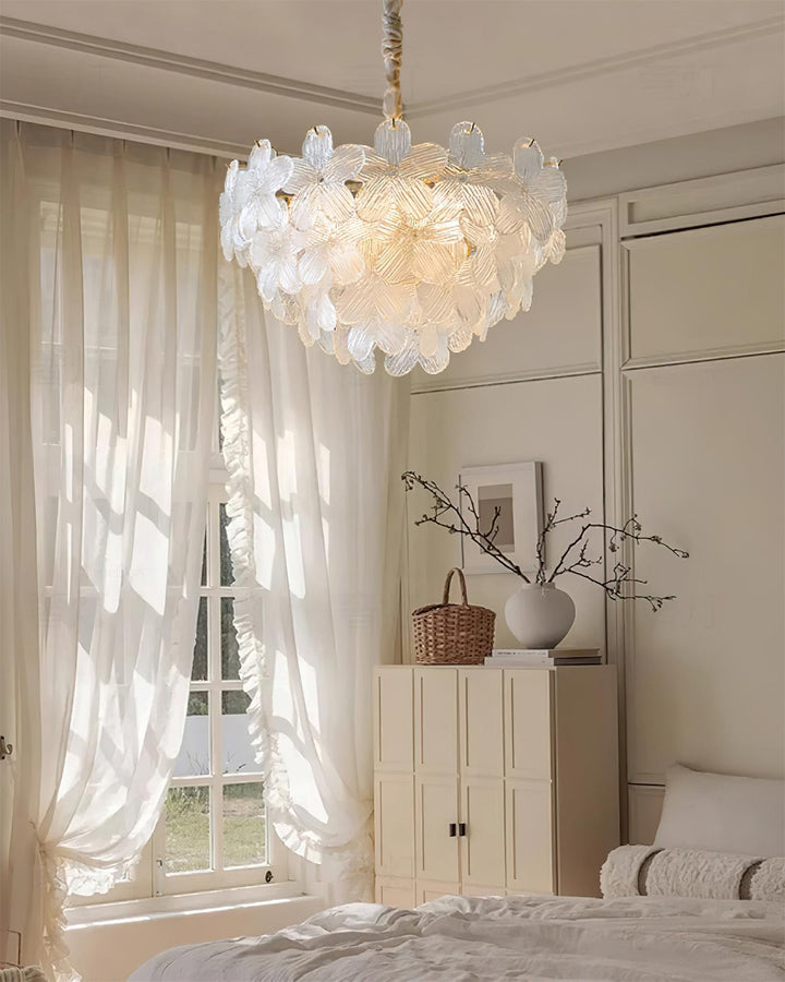 Cavine lampadario in vetro Rosa a Forma di fiore