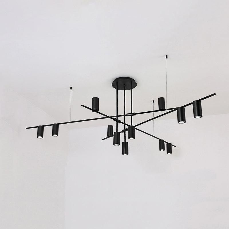 Solenelle lampadario Tribes ottone lineare Cilindrico
