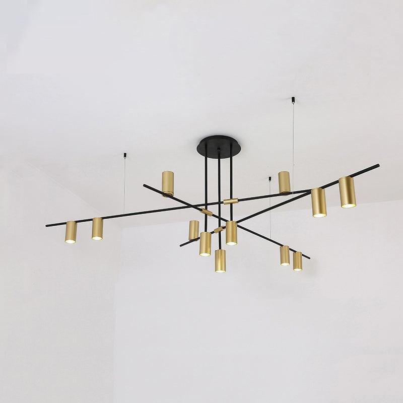 Solenelle lampadario Tribes ottone lineare Cilindrico
