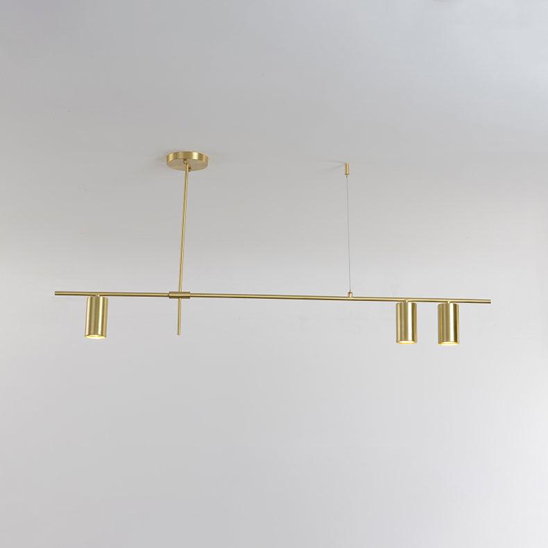 Solenelle lampadario Tribes ottone lineare Cilindrico