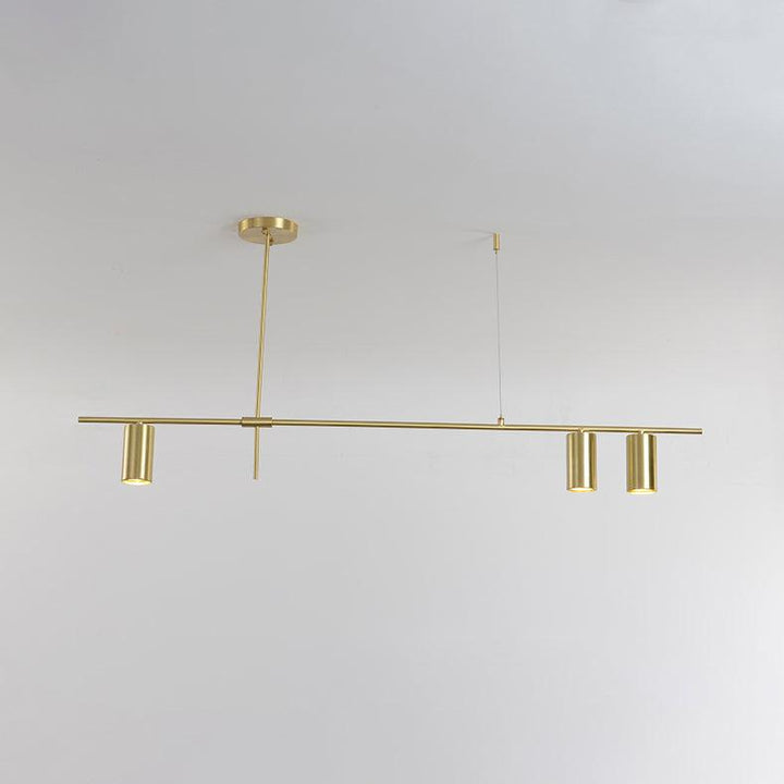 Solenelle lampadario Tribes ottone lineare Cilindrico