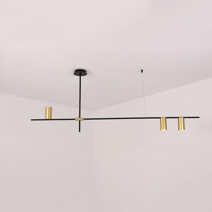 Solenelle lampadario Tribes ottone lineare Cilindrico
