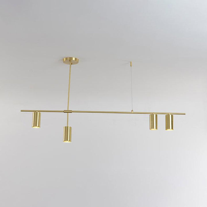 Solenelle lampadario Tribes ottone lineare Cilindrico