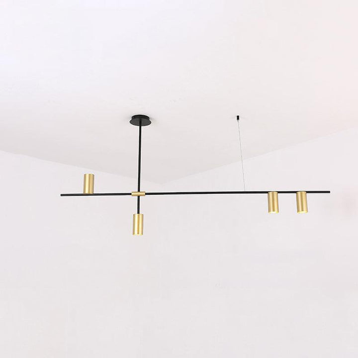 Solenelle lampadario Tribes ottone lineare Cilindrico