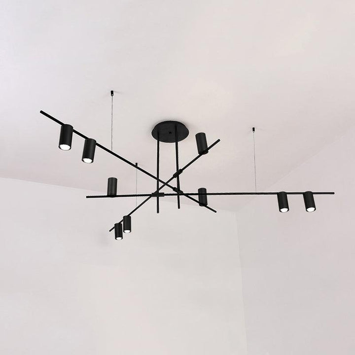 Solenelle lampadario Tribes ottone lineare Cilindrico