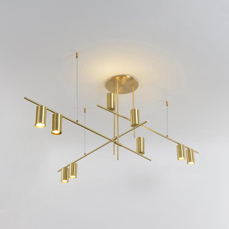 Solenelle lampadario Tribes ottone lineare Cilindrico