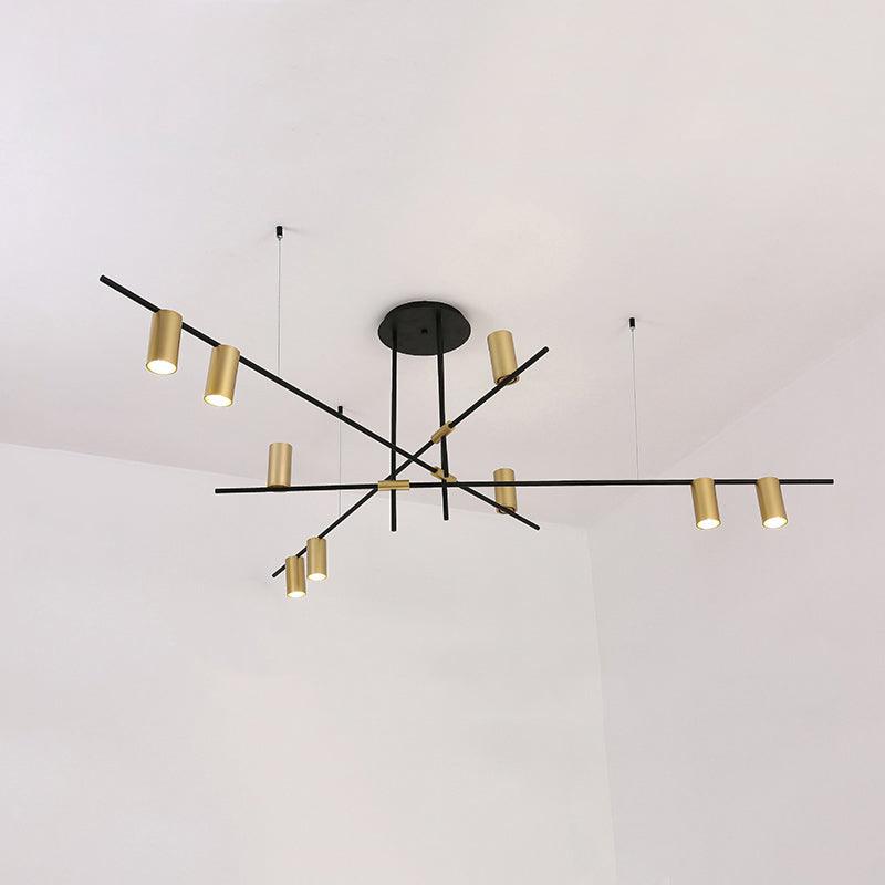 Solenelle lampadario Tribes ottone lineare Cilindrico