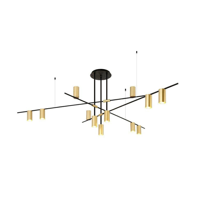 Solenelle lampadario Tribes ottone lineare Cilindrico
