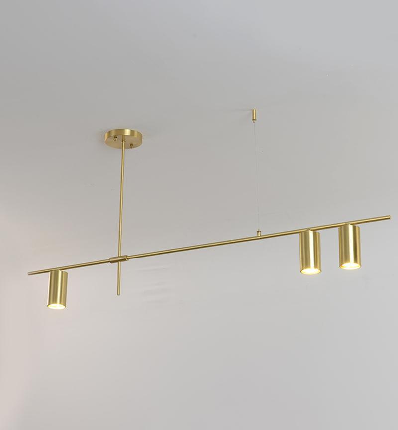Solenelle lampadario Tribes ottone lineare Cilindrico