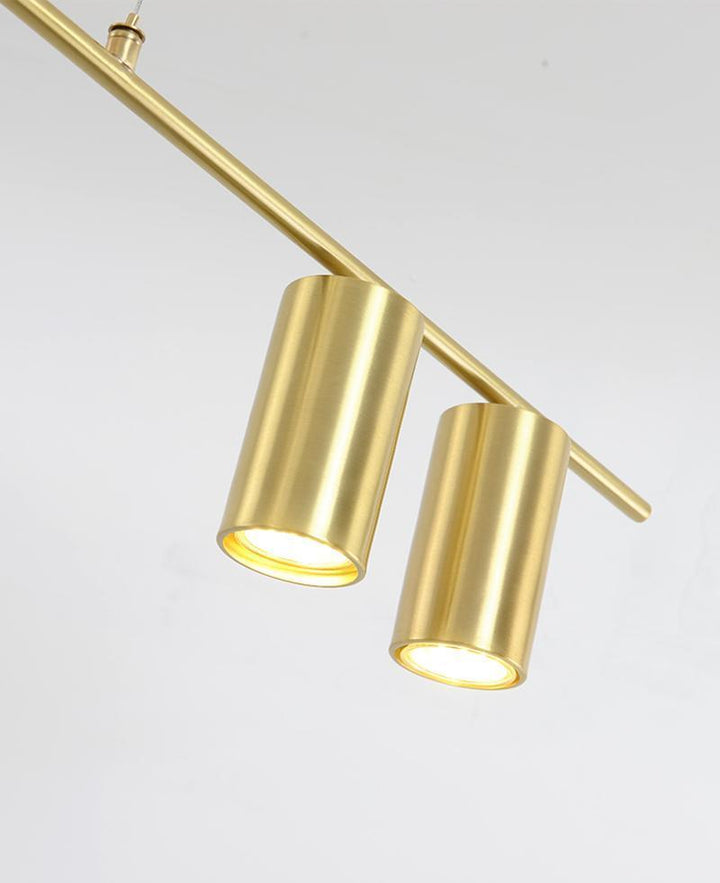 Solenelle lampadario Tribes ottone lineare Cilindrico