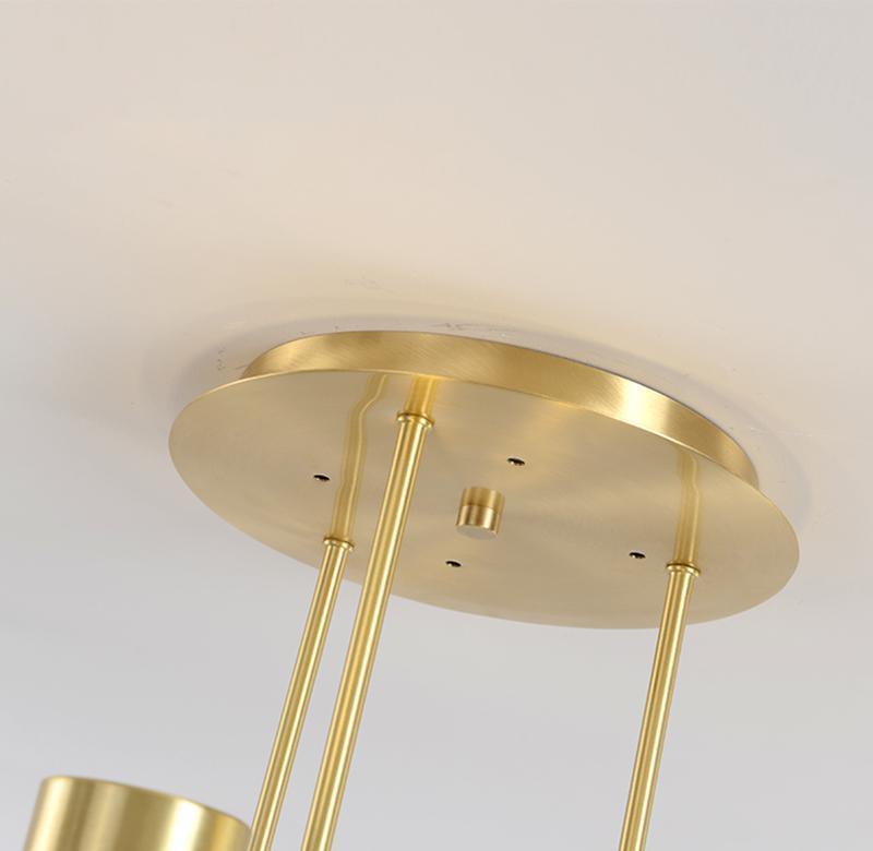 Solenelle lampadario Tribes ottone lineare Cilindrico