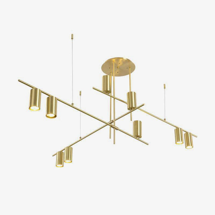 Solenelle lampadario Tribes ottone lineare Cilindrico