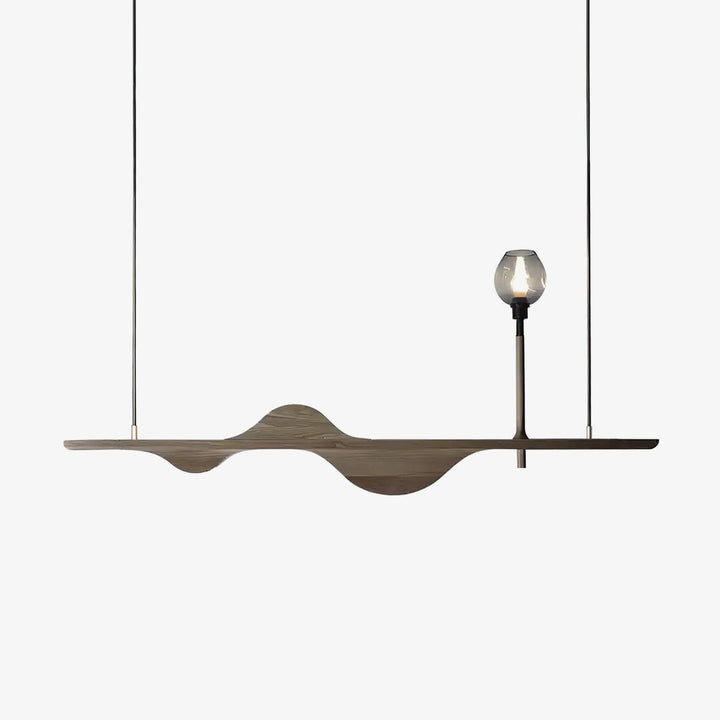 Cushais lampada a sospensione legno con Forma Ondata