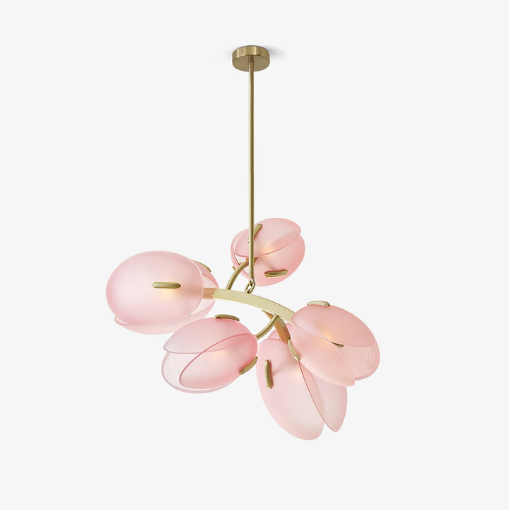 Blossom lampadario contemporaneo in vetro floreale
