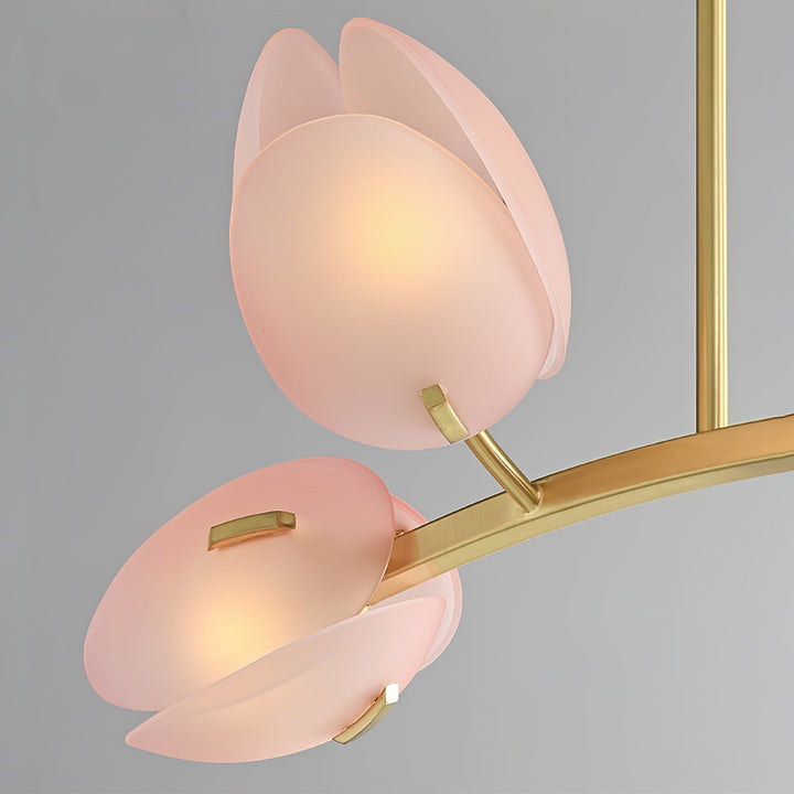 Blossom lampadario contemporaneo in vetro floreale