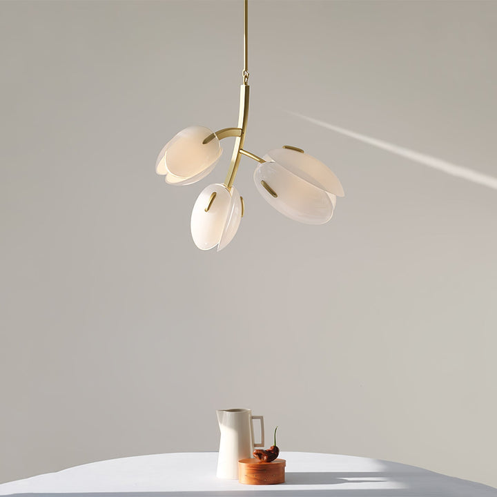 Blossom lampadario contemporaneo in vetro floreale