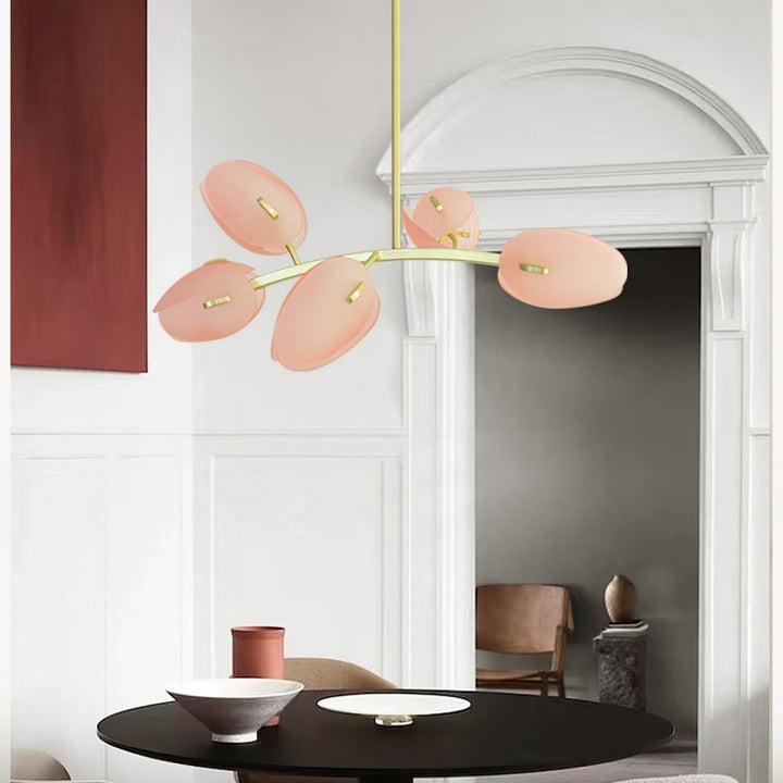 Blossom lampadario contemporaneo in vetro floreale