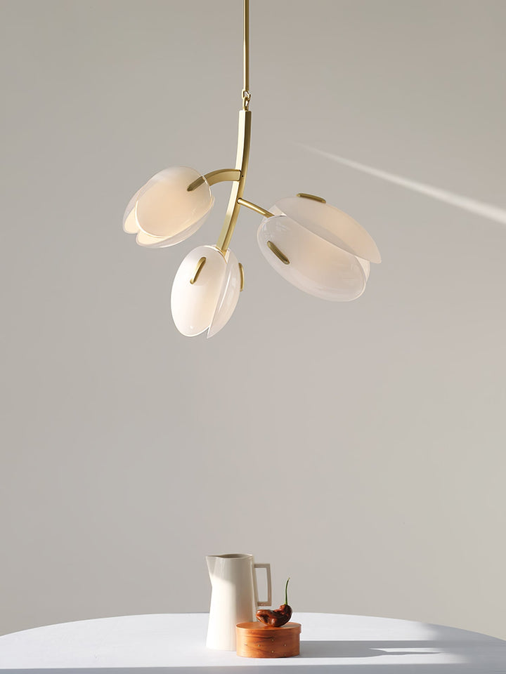 Blossom lampadario contemporaneo in vetro floreale