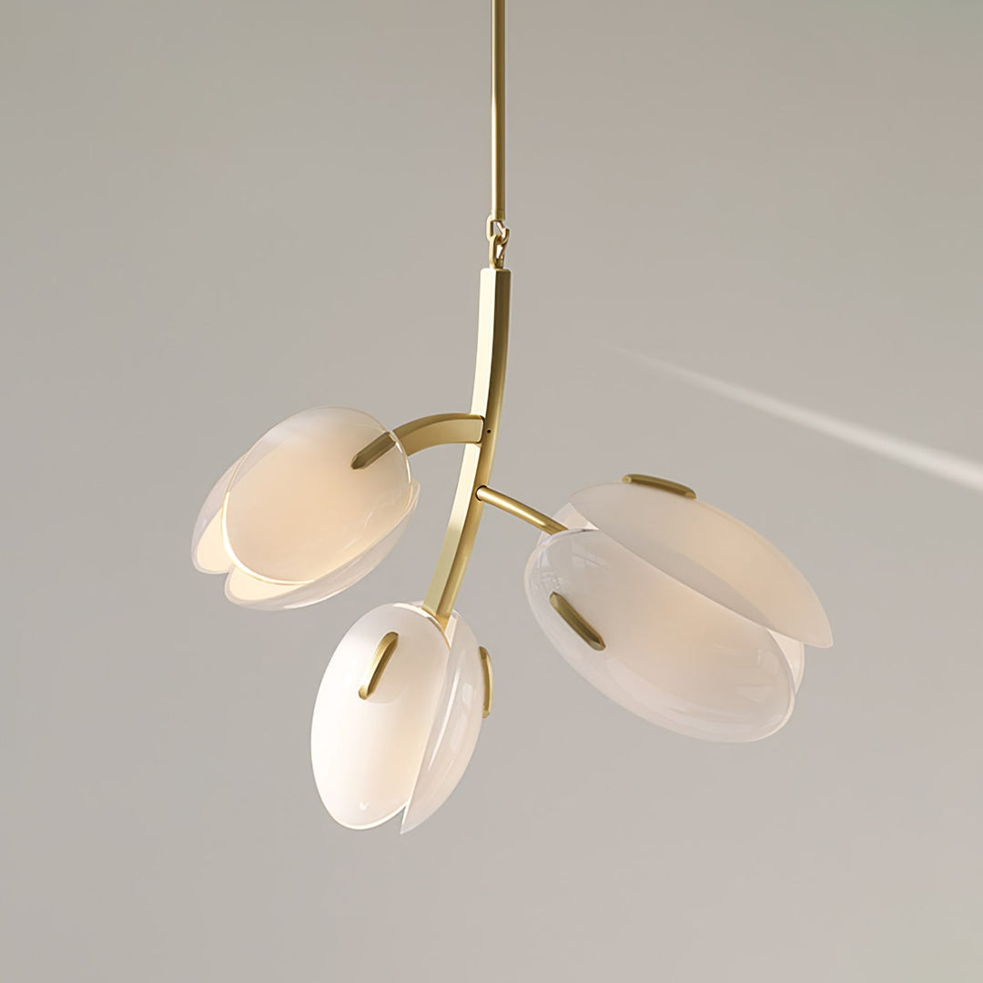 Blossom lampadario contemporaneo in vetro floreale