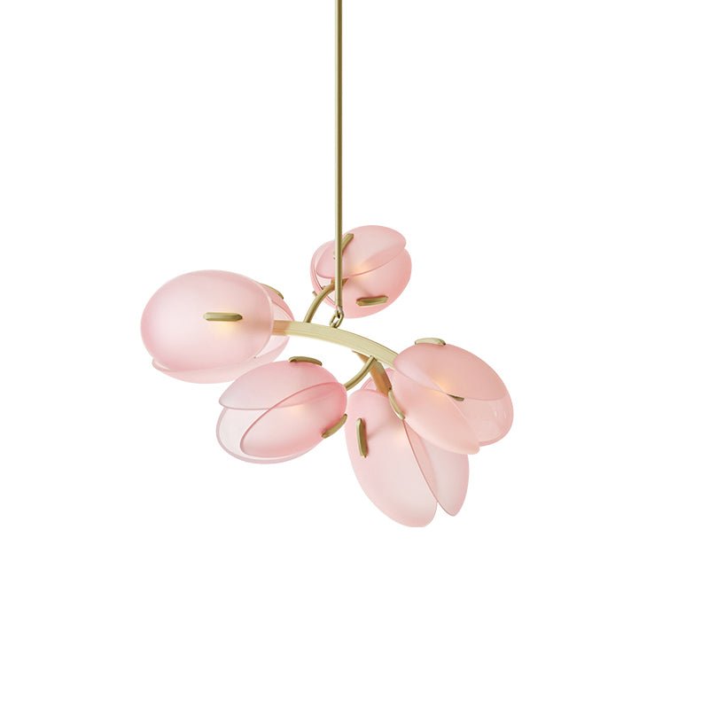 Blossom lampadario contemporaneo in vetro floreale