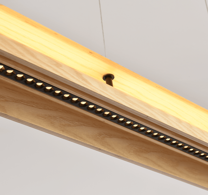 Lignelle lampada a sospensione lineare in legno