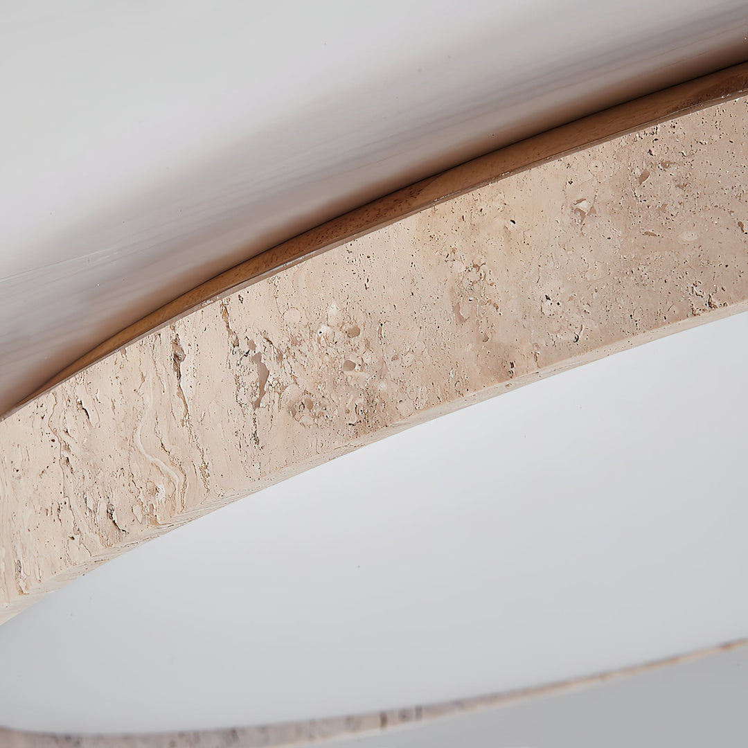 Symiror Modern Minimalist Round Travertine Ceiling Lamp - Lamp Copper