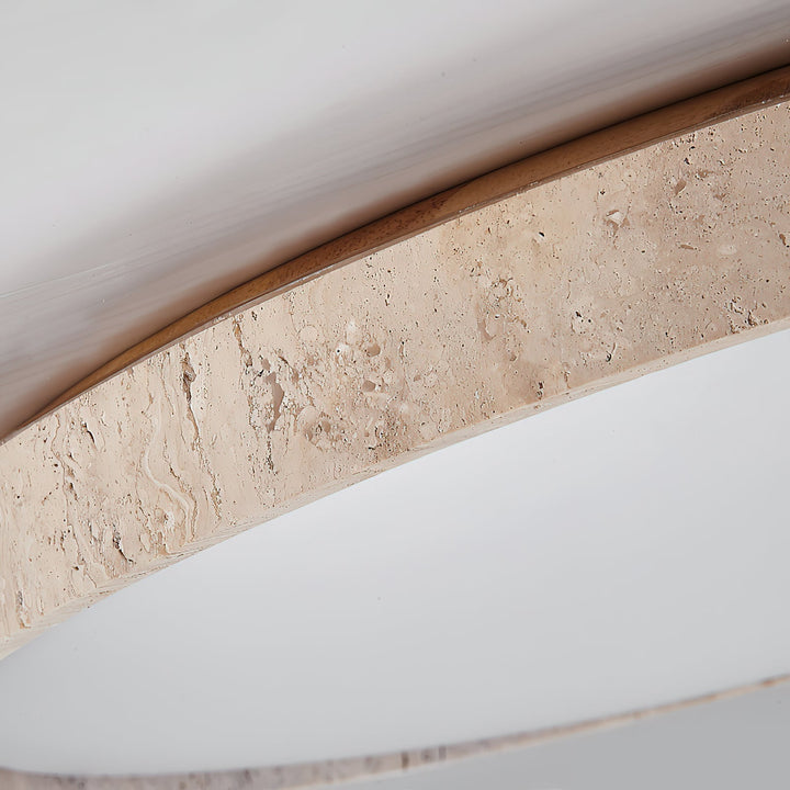 Symiror Modern Minimalist Round Travertine Ceiling Lamp - Lamp Copper