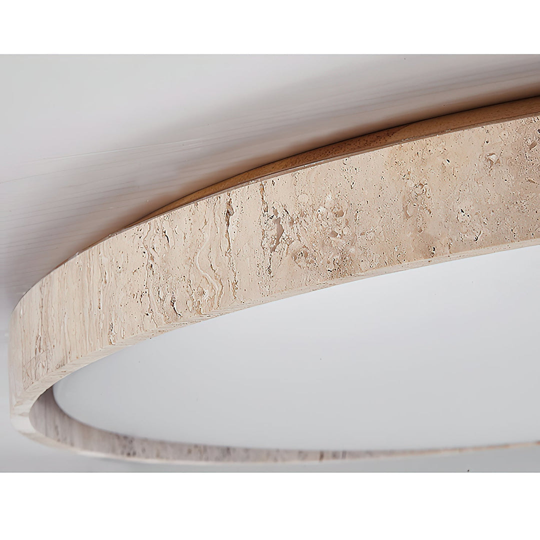 Symiror Modern Minimalist Round Travertine Ceiling Lamp - Lamp Copper