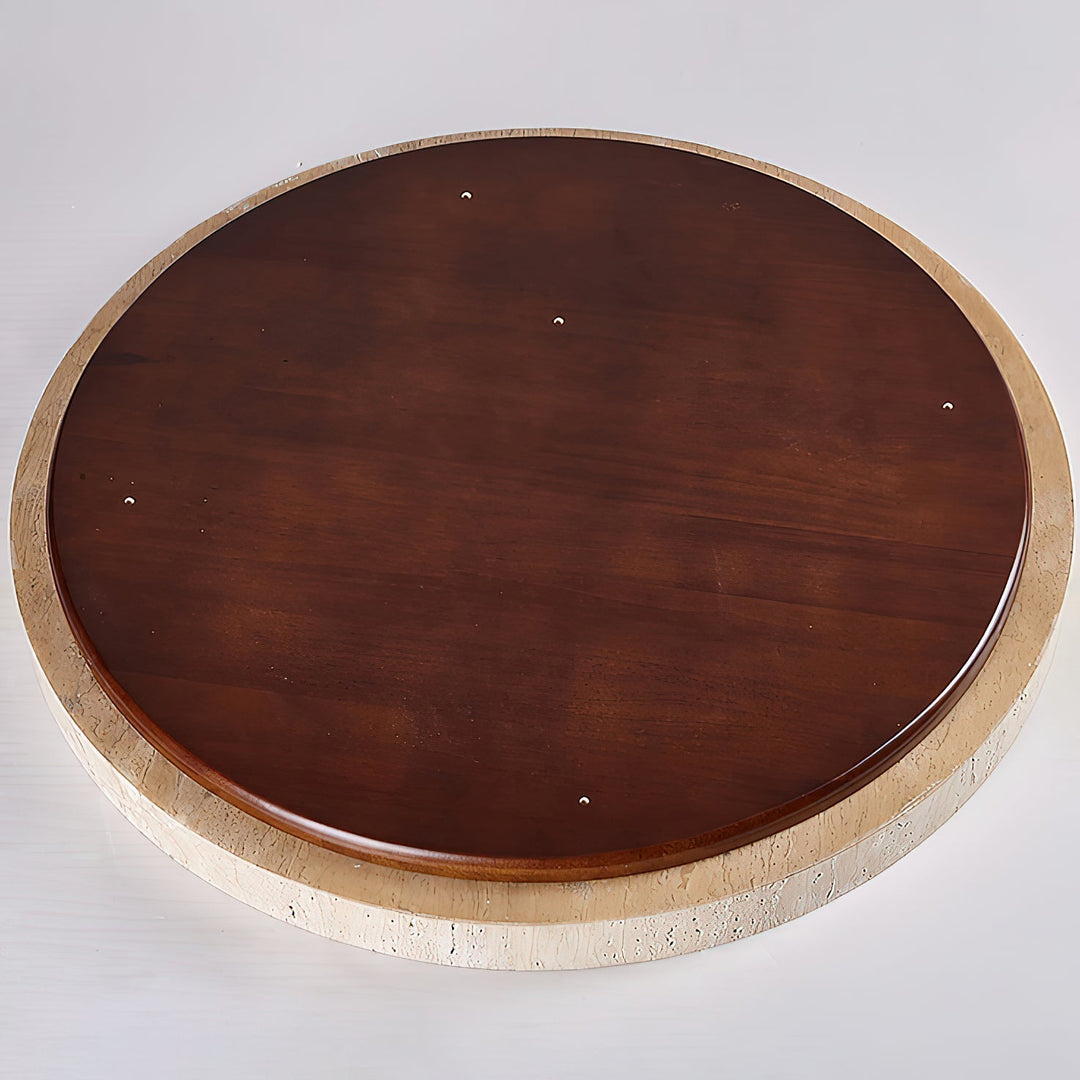 Symiror Modern Minimalist Round Travertine Ceiling Lamp - Lamp Copper