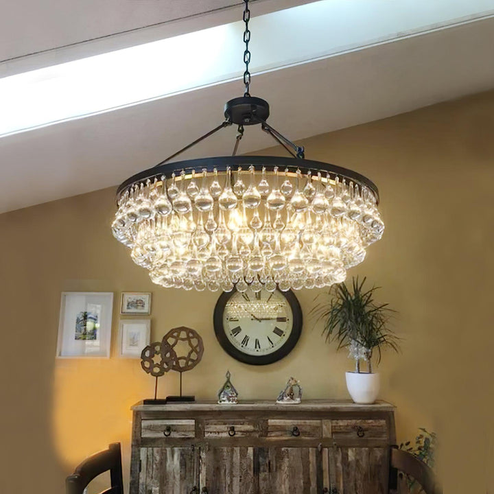 Avelis lampadario Postmoderno di lusso con Cristalli a Livelli Unici