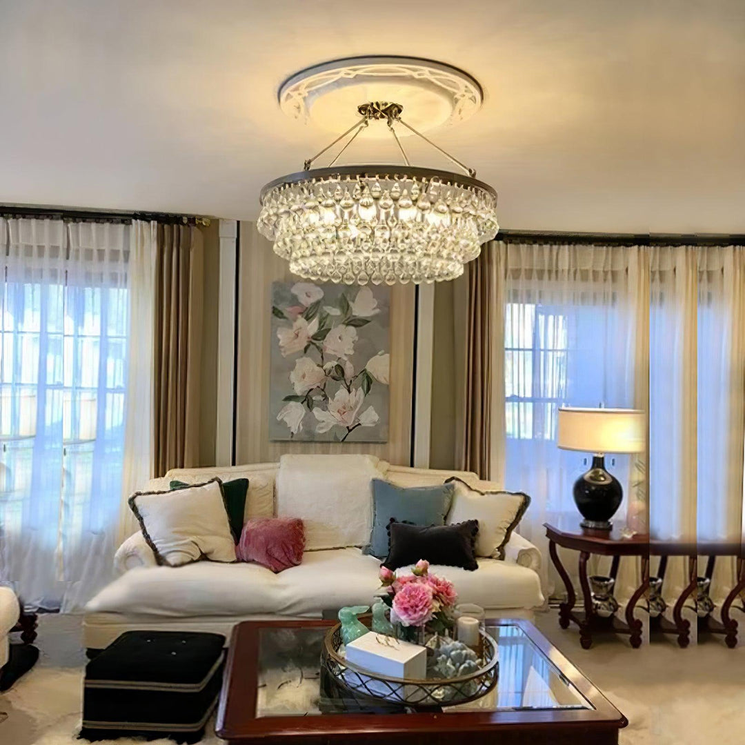 Avelis lampadario Postmoderno di lusso con Cristalli a Livelli Unici