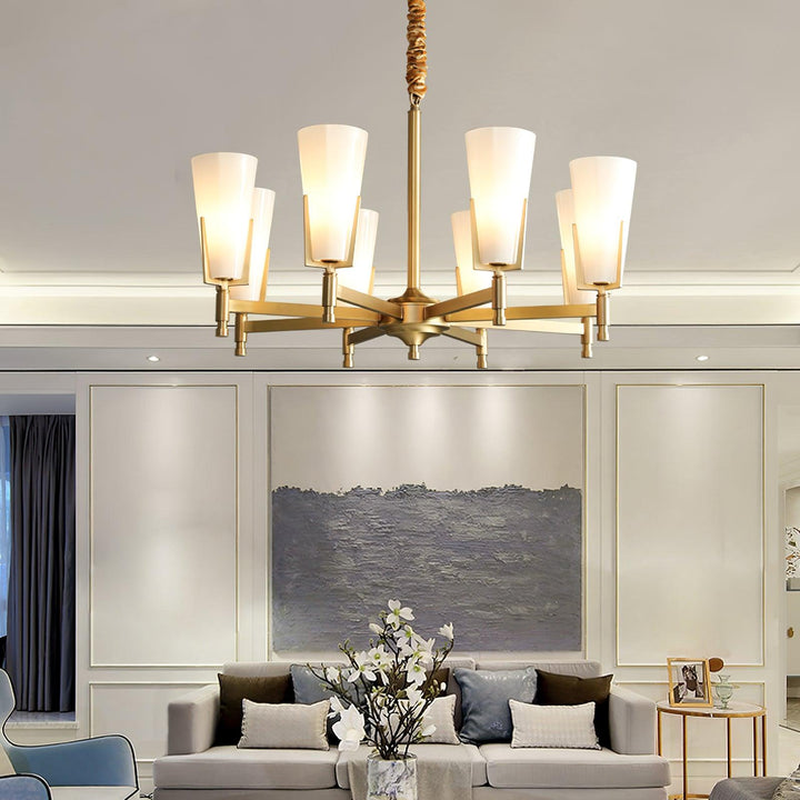 Gleam lampadario in ottone Luxury