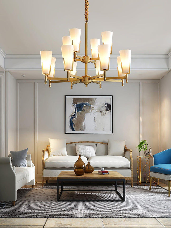 Gleam lampadario in ottone Luxury