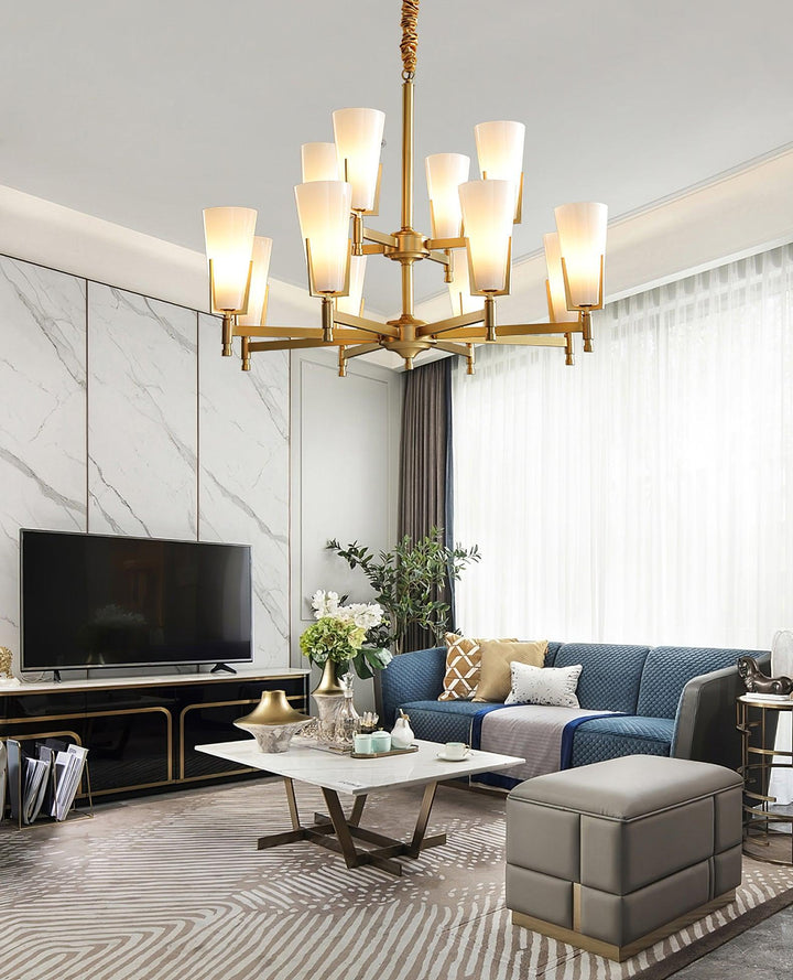 Gleam lampadario in ottone Luxury