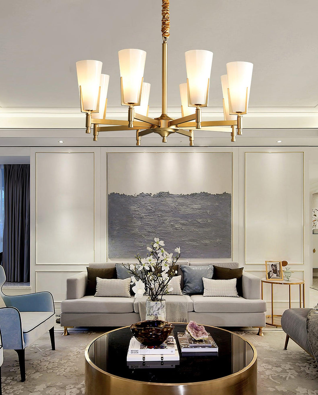 Gleam lampadario in ottone Luxury