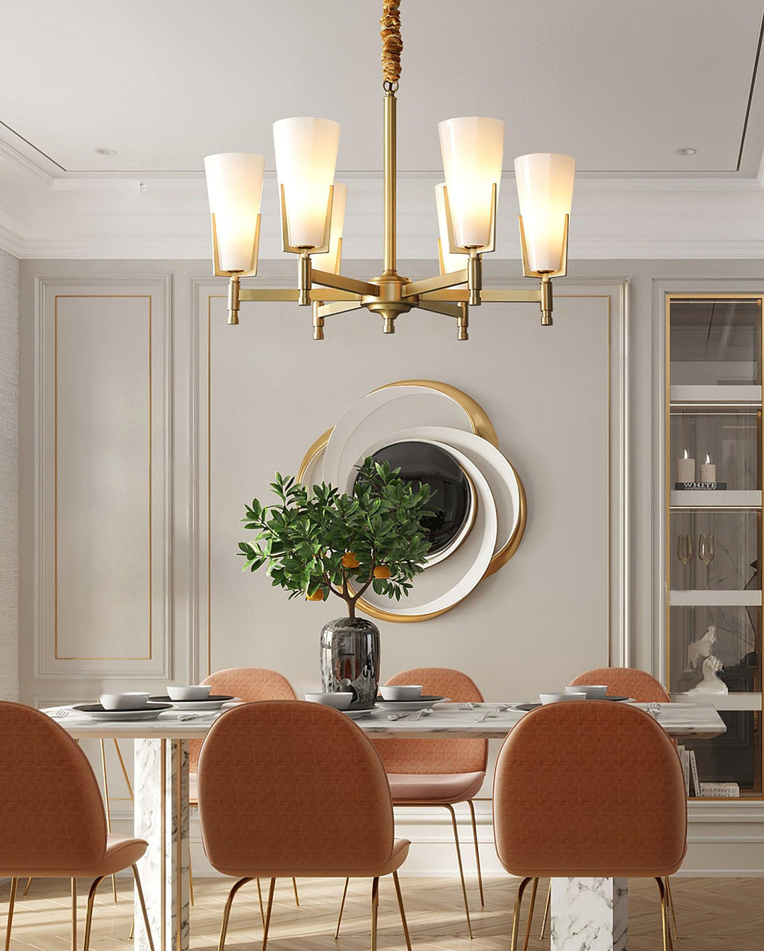 Gleam lampadario in ottone Luxury