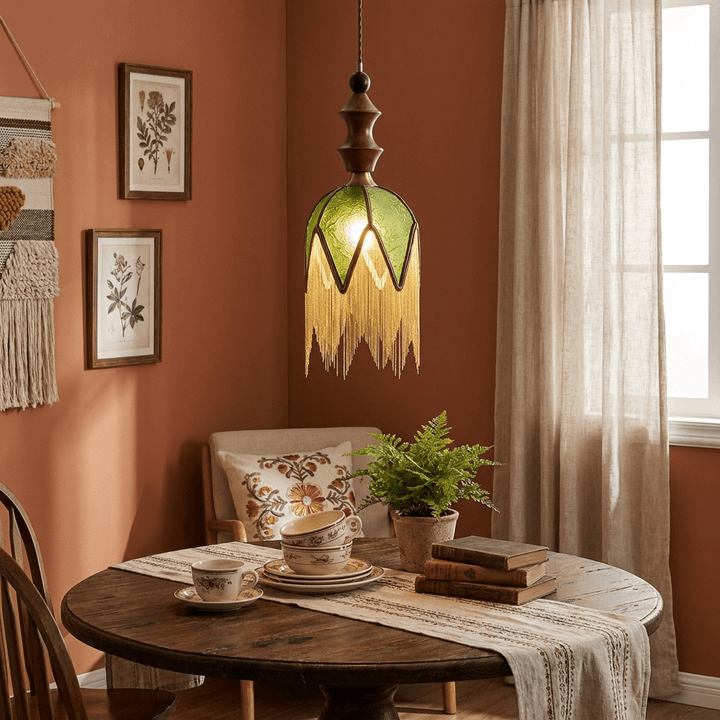 Melisande lampada a sospensione Verdant Tassel
