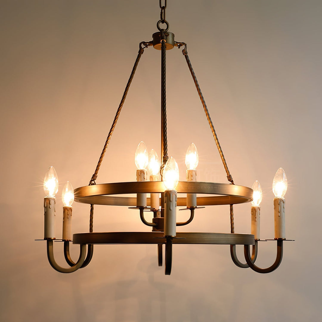 Vintara lampadario ottone a Candela