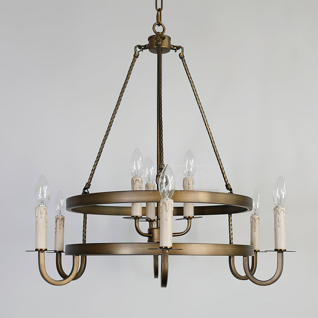 Vintara lampadario ottone a Candela