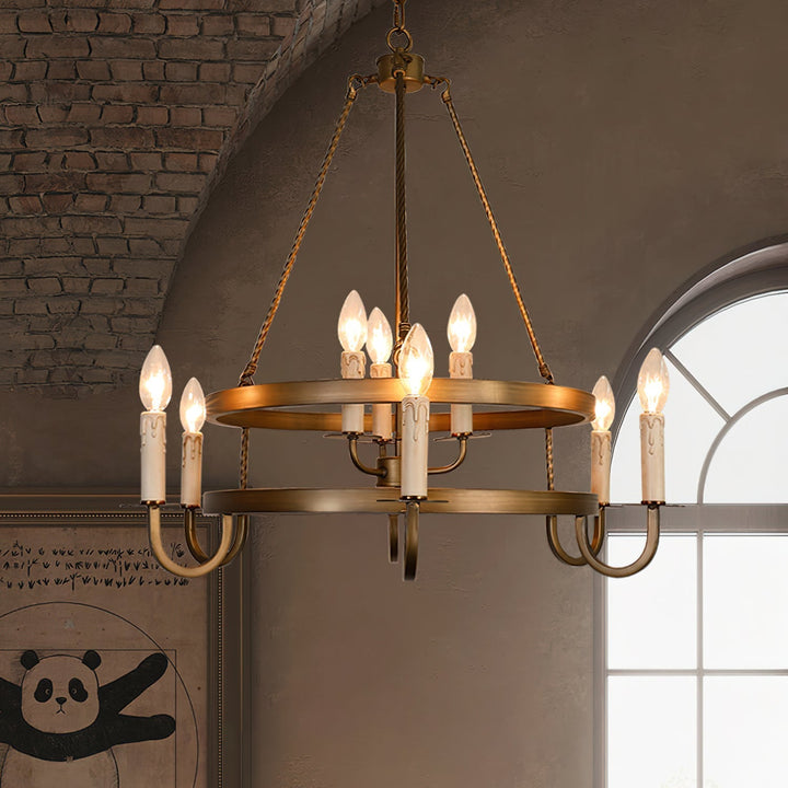 Vintara lampadario ottone a Candela