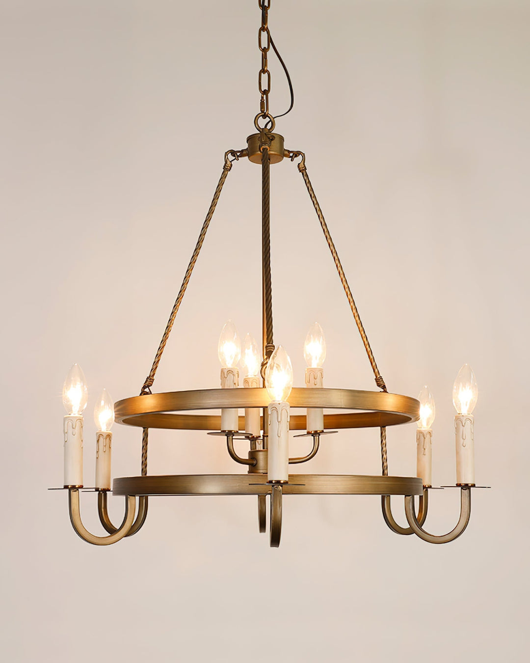 Vintara lampadario ottone a Candela