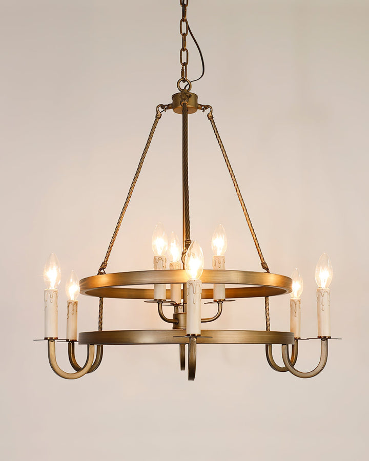 Vintara lampadario ottone a Candela