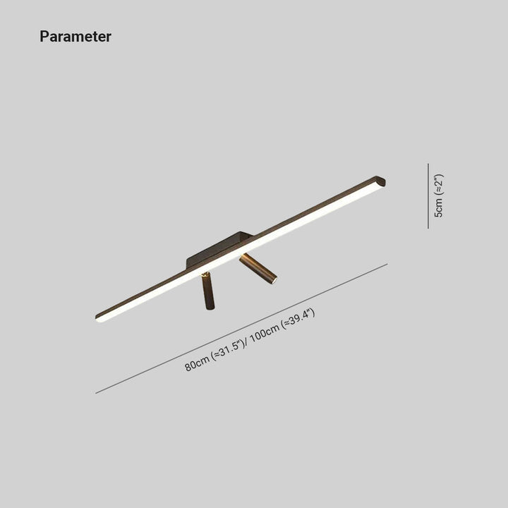 Aim Moderno LED Plafoniera Nero Lineare Semplice