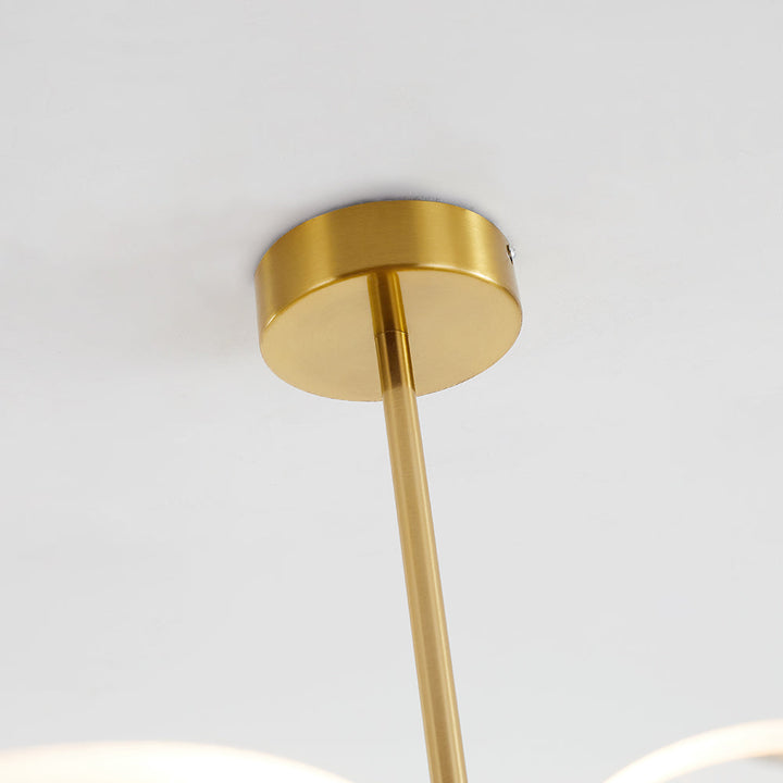 Arisha Arte Deco Foglia LED Lampade a Sospensione Metallo Acrilico Oro Camera da Letto
