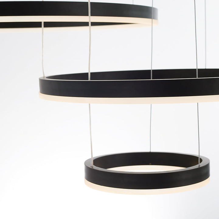 Arisha Lampada a Sospensione Metallo Nero/Oro/Caffè Tir-Cerchio Moderna