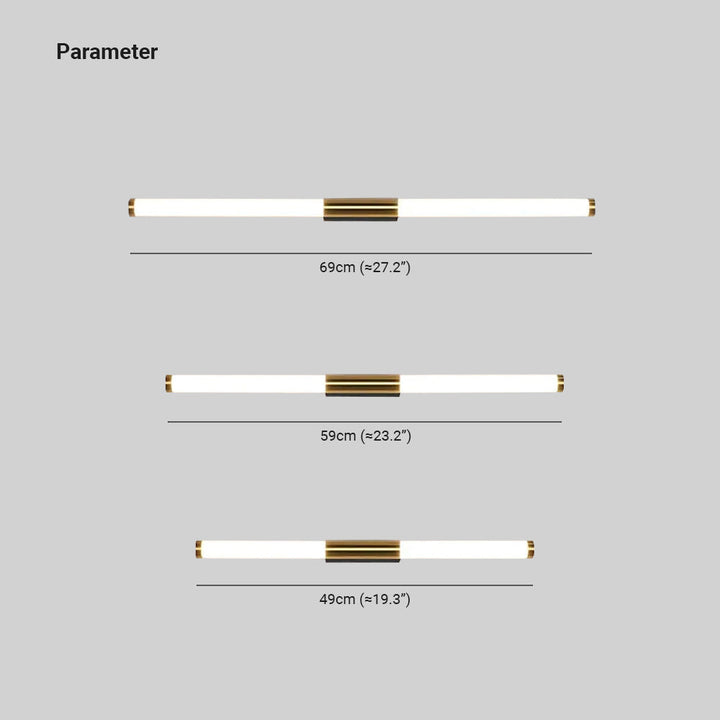 Arisha Moderno LED Applique Metallo Linea Acrilico Oro